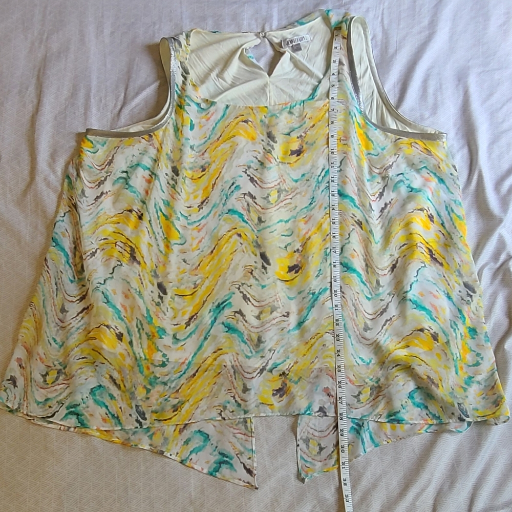 Jennifer Lopez colorful Tank Top/Blouse 2X - Picture 9 of 9